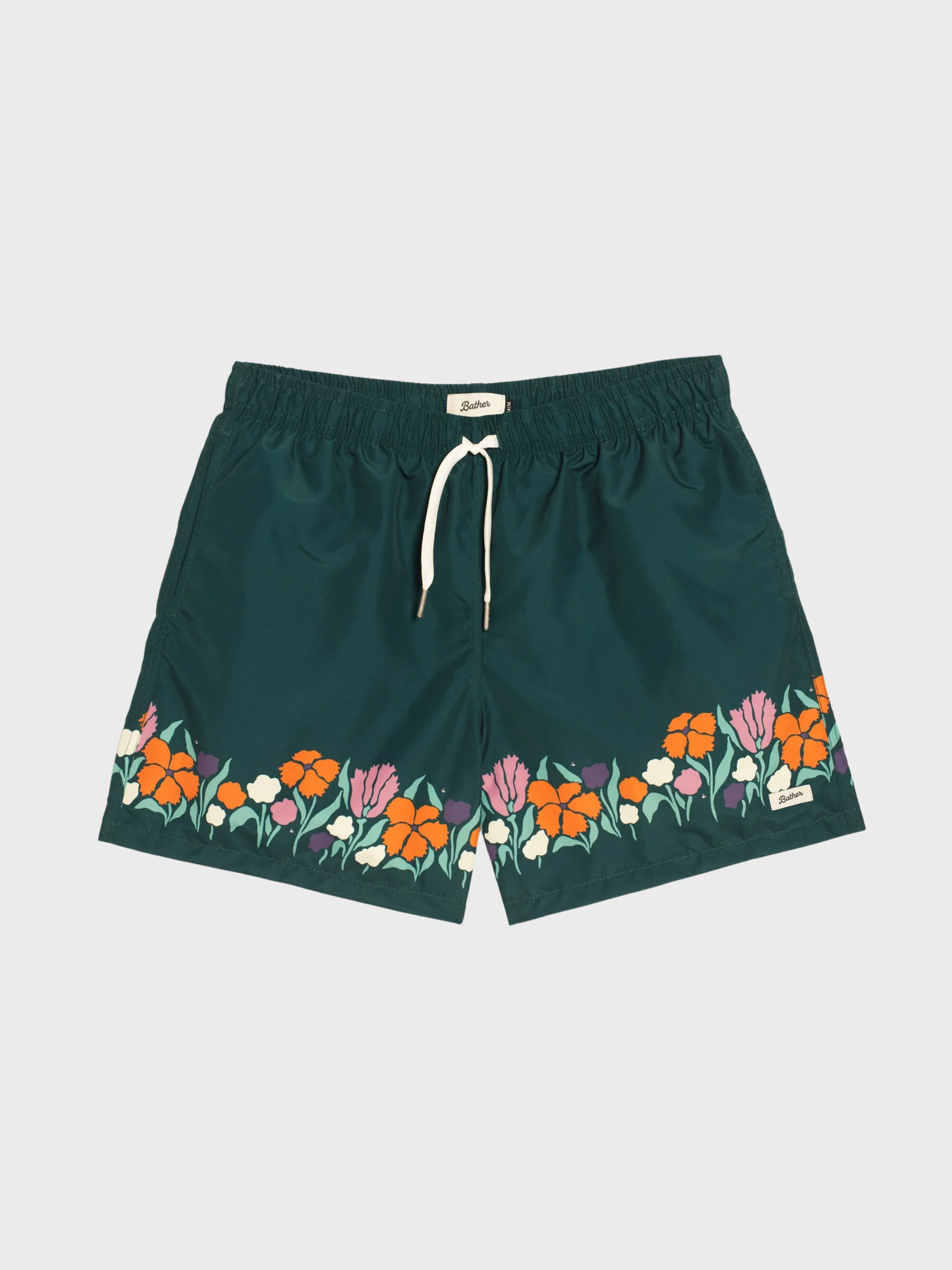Bather Evergreen Lawn Swim Trunk - Green-Men's Shorts-Brooklyn-Vancouver-Yaletown-Canada