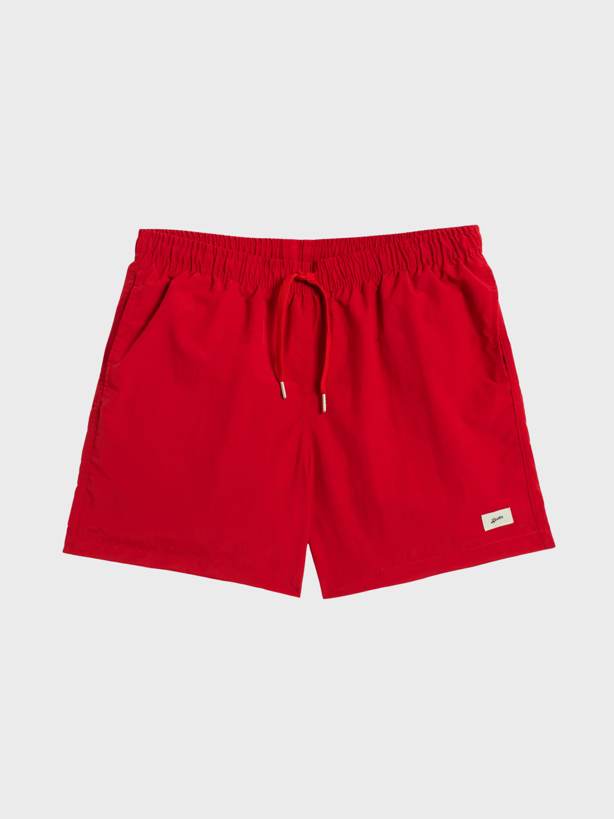 Bather Solid Red Swim Trunk - Red-Men's Shorts-Brooklyn-Vancouver-Yaletown-Canada