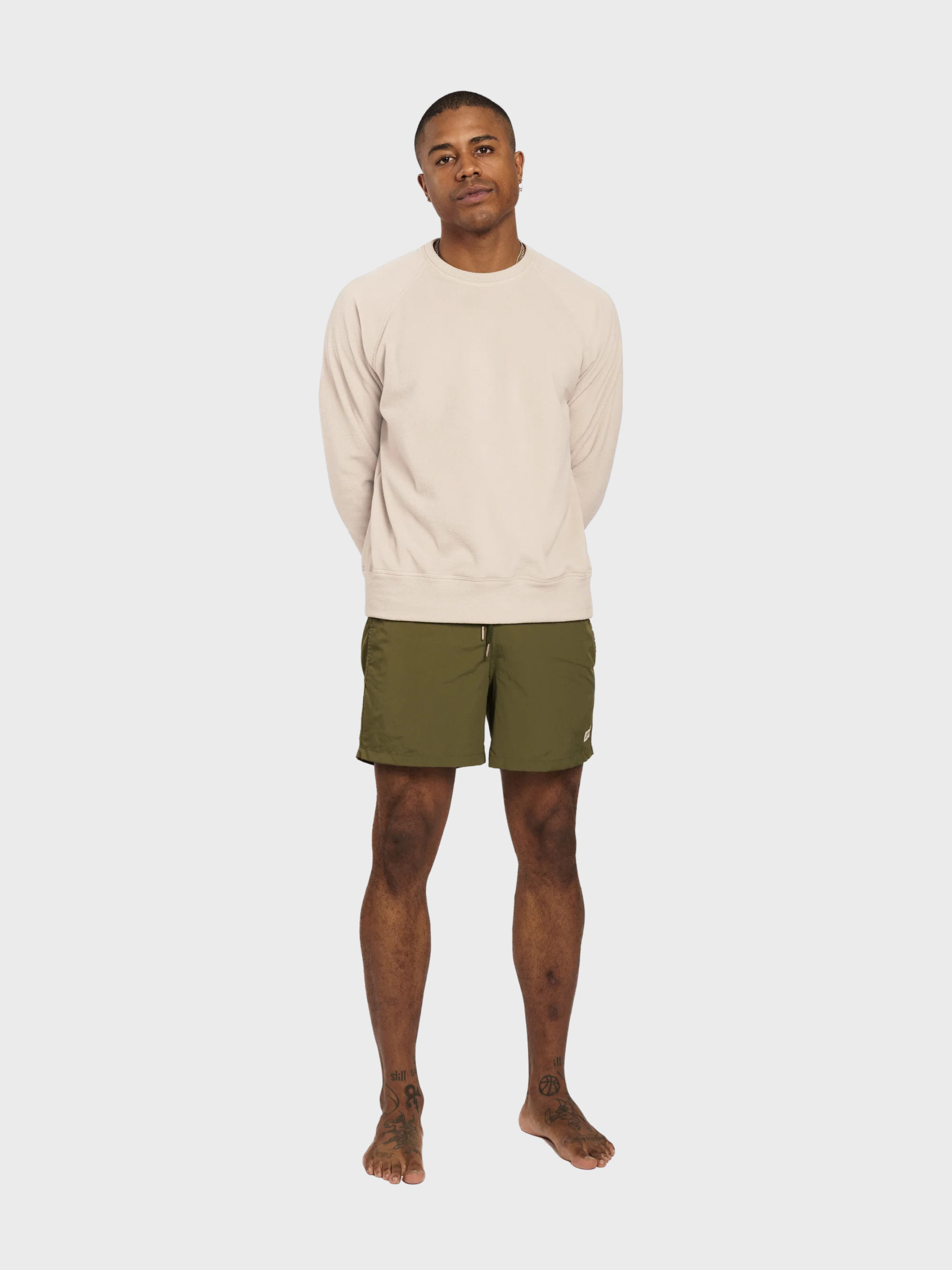Bather Solid Olive Swim Trunk - Olive-Men's Shorts-Brooklyn-Vancouver-Yaletown-Canada