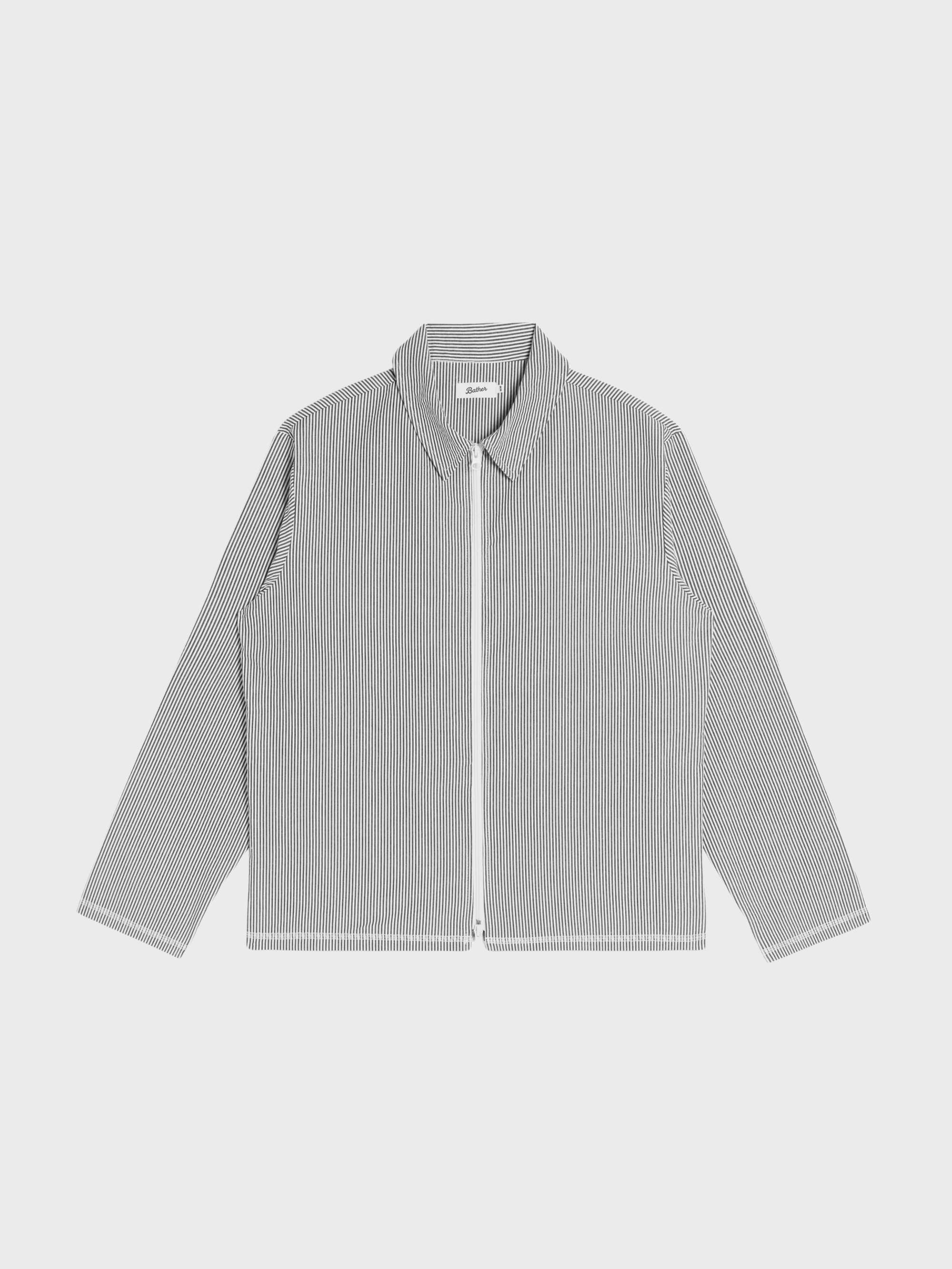 Bather Navy Pinstripe Tour Jacket - Navy-Men's Jackets-Brooklyn-Vancouver-Yaletown-Canada