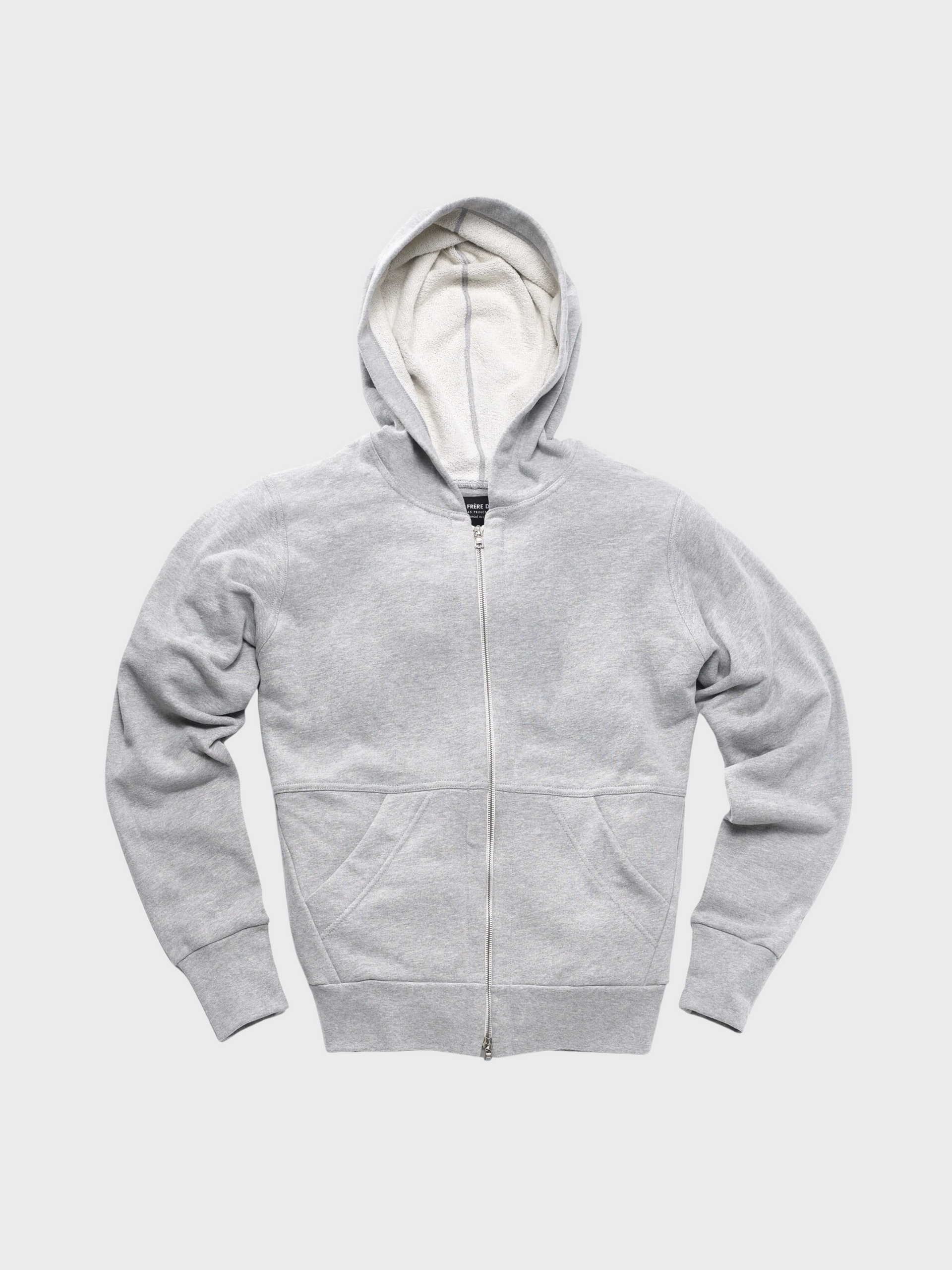Frere Du Nord Summer Zip Up Hoodie Heather Grey. Shop Men's