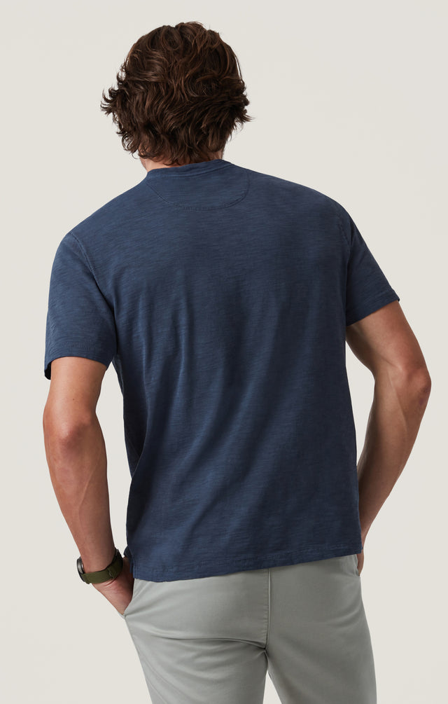 34 Heritage Slub Short Sleeve Henley Tee - Blue Night-Men's T-Shirts-Brooklyn-Vancouver-Yaletown-Canada