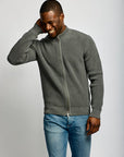 Easy Mondays Zip Cardigan Charcoal-Men's Sweatshirts-Brooklyn-Vancouver-Yaletown-Canada