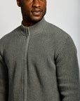 Easy Mondays Zip Cardigan Charcoal-Men's Sweatshirts-Brooklyn-Vancouver-Yaletown-Canada