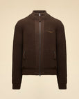 Aeronautica Militare Full Zip Sweater - Chestnut Brown-Men's Sweaters-Brooklyn-Vancouver-Yaletown-Canada