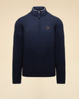 Aeronautica Militare Half Zip Sweater - Navy-Men's Sweaters-Brooklyn-Vancouver-Yaletown-Canada