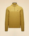 Aeronautica Militare Half Zip Sweater - Yellow Curry-Men's Sweaters-Brooklyn-Vancouver-Yaletown-Canada
