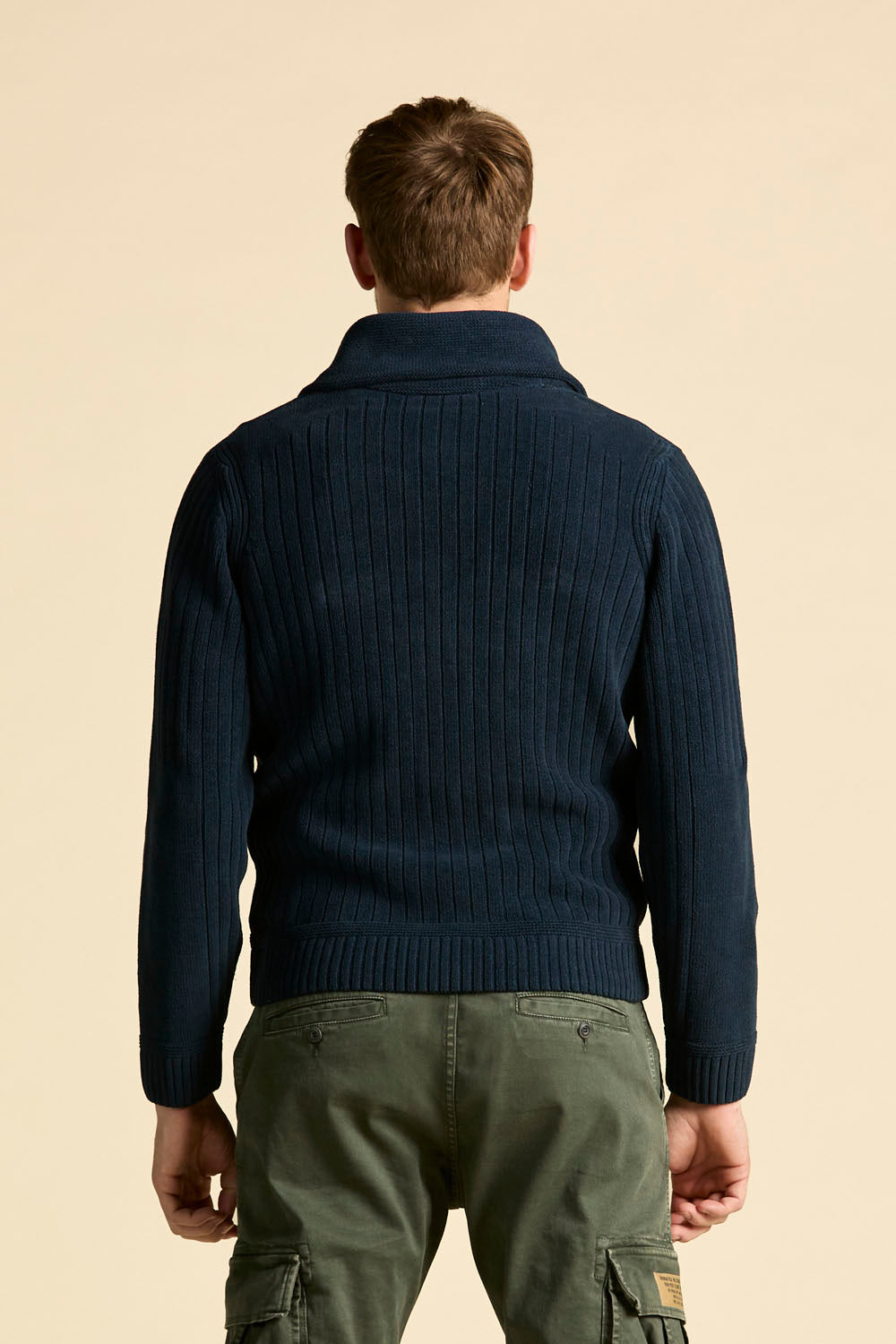 Aeronautica Militare Cardigan - Navy-Men's Sweaters-Brooklyn-Vancouver-Yaletown-Canada