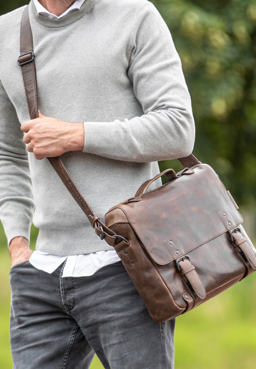 Aunts &amp; Uncles Bags Brain Business Bag 13 Humus-Men&#39;s Bags-Brooklyn-Vancouver-Yaletown-Canada