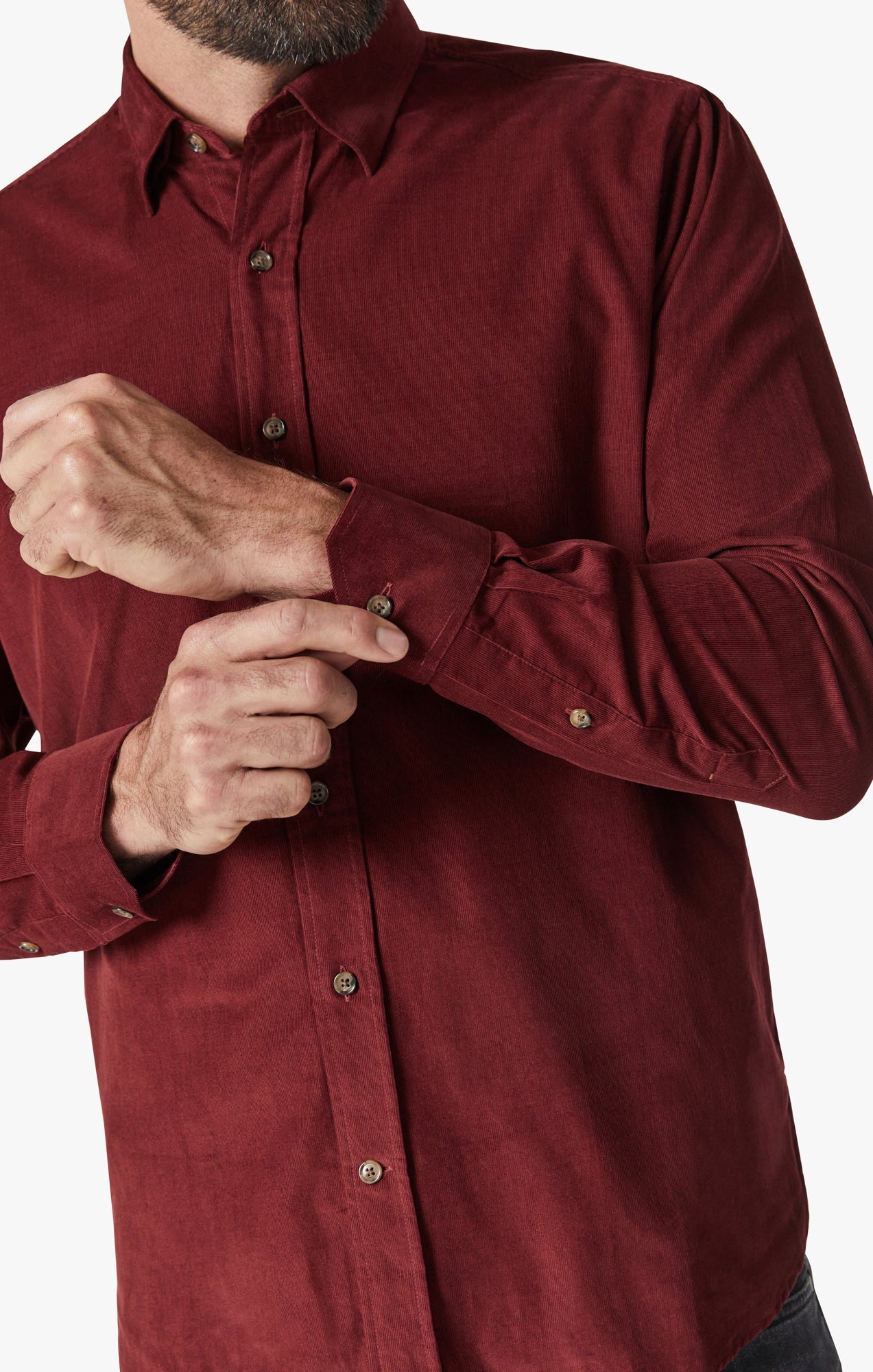 34 Heritage Shirt Corduroy Bordeaux-Men's Shirts-Brooklyn-Vancouver-Yaletown-Canada