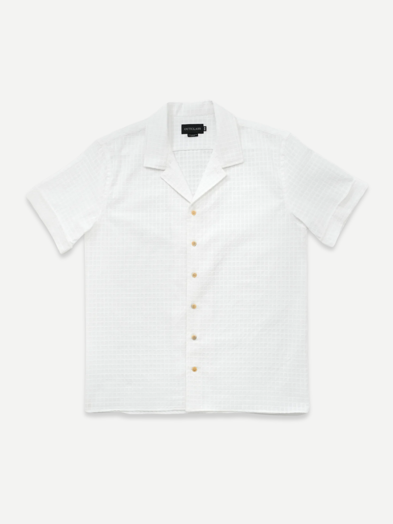 Outclass Jaquard Shirt Havana white-Men's Shirts-Brooklyn-Vancouver-Yaletown-Canada