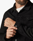 34 Heritage - Travis Black Brushed Denim Jacket-Men's Jackets-Brooklyn-Vancouver-Yaletown-Canada