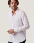 34 Heritage Linen Chambray Shirt Pink-Men's Shirts-Brooklyn-Vancouver-Yaletown-Canada