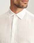 34 Heritage Linen Shirt White-Men's Shirts-Brooklyn-Vancouver-Yaletown-Canada
