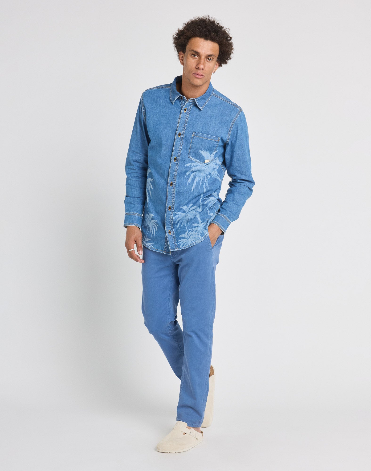 Pullin Dening Chino - Aqua-Men's Pants-Brooklyn-Vancouver-Yaletown-Canada