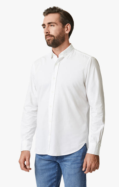 34 Heritage Luxe Twill Shirt Bright White-Men's Shirts-Brooklyn-Vancouver-Yaletown-Canada