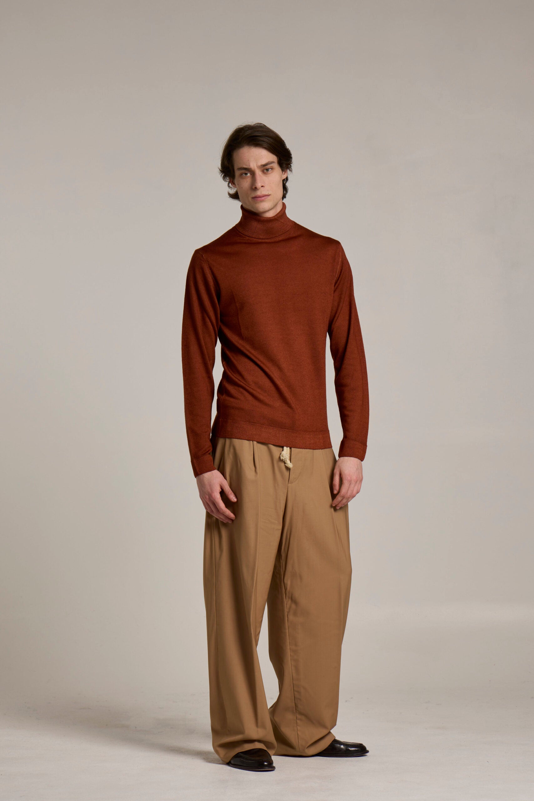 Fiesoli Turtle Neck 100% Extra Fine Merinos - Antrax-Men's Sweaters-Brooklyn-Vancouver-Yaletown-Canada