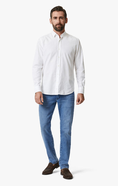 34 Heritage Luxe Twill Shirt Bright White-Men&#39;s Shirts-Brooklyn-Vancouver-Yaletown-Canada