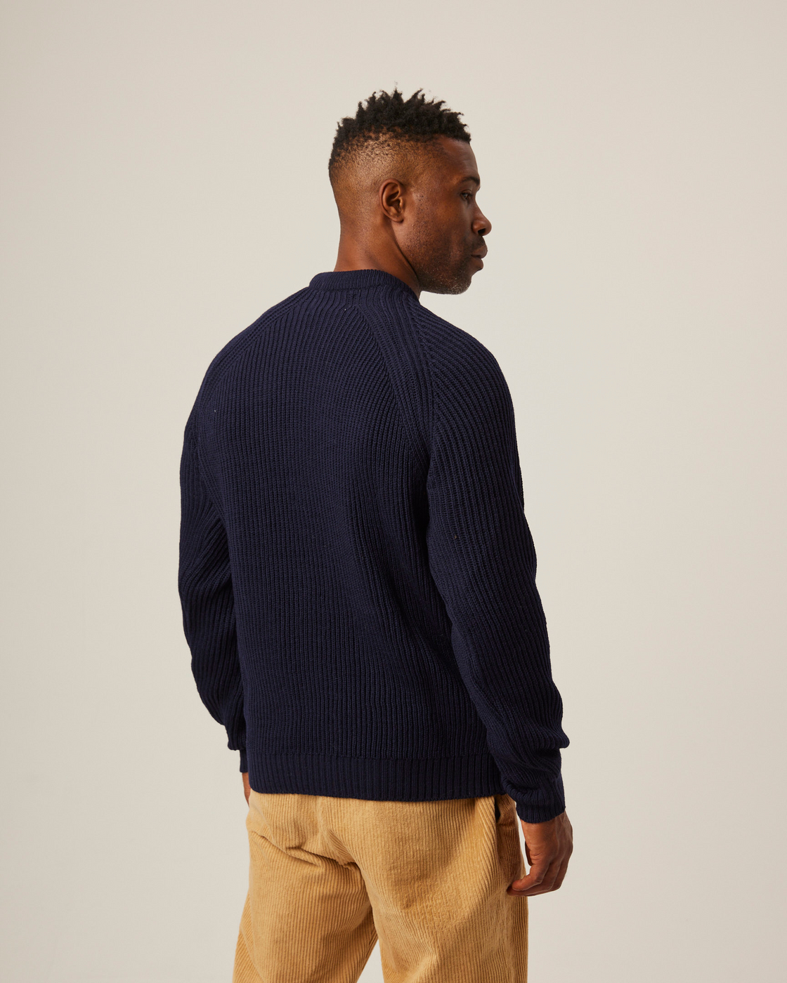 Peregrine Ford Crew Jumper - Navy-Men's Sweaters-Brooklyn-Vancouver-Yaletown-Canada
