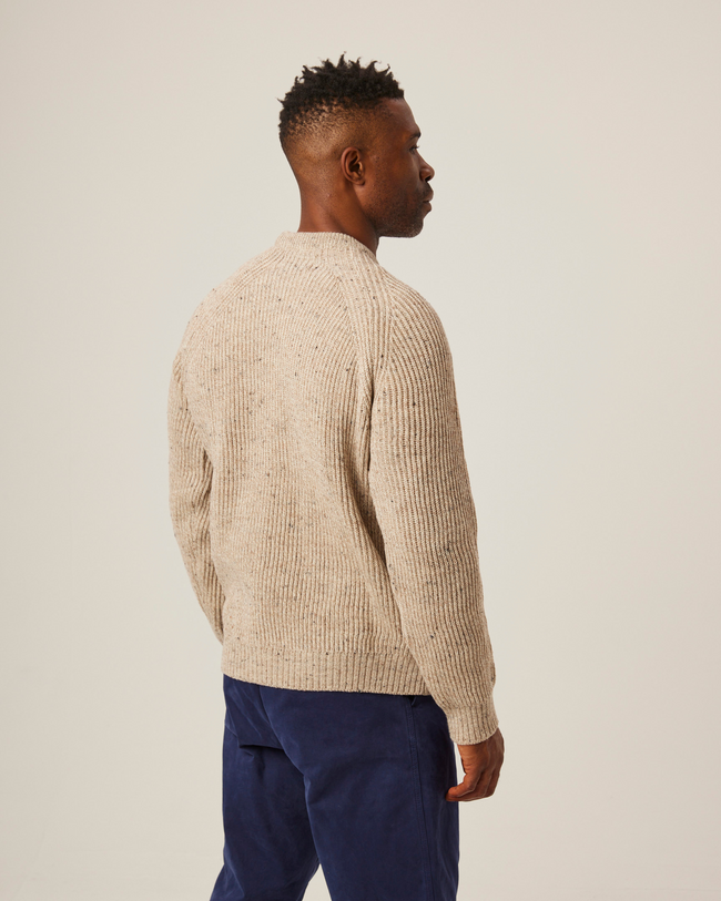 Peregrine Ford Crew Jumper - Oatmeal-Men's Sweaters-Brooklyn-Vancouver-Yaletown-Canada