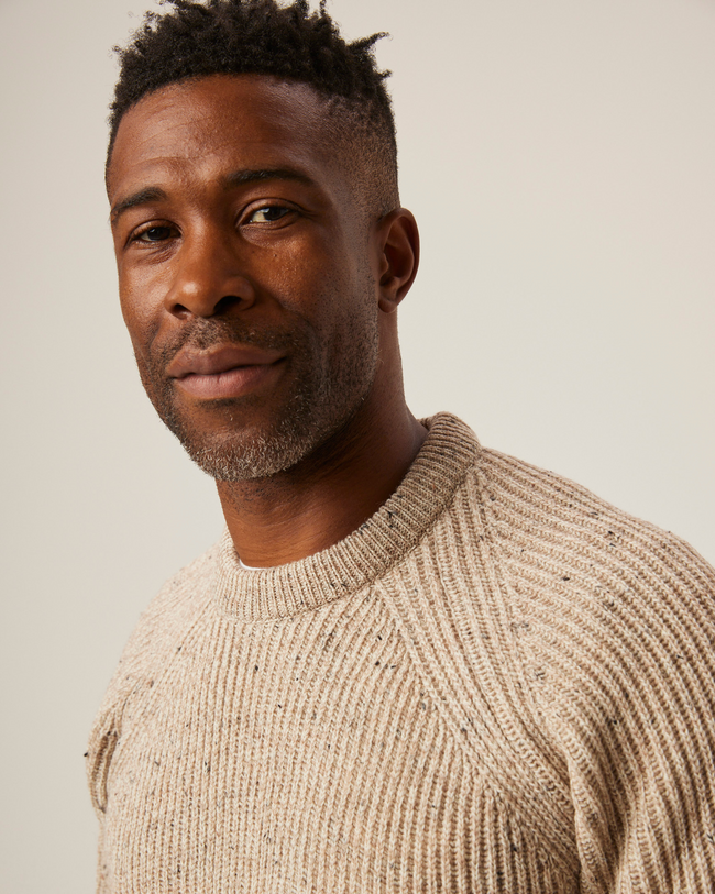 Peregrine Ford Crew Jumper - Oatmeal-Men&#39;s Sweaters-Brooklyn-Vancouver-Yaletown-Canada