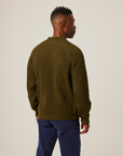 Peregrine Ford Crew Jumper - Olive-Men's Sweaters-Brooklyn-Vancouver-Yaletown-Canada