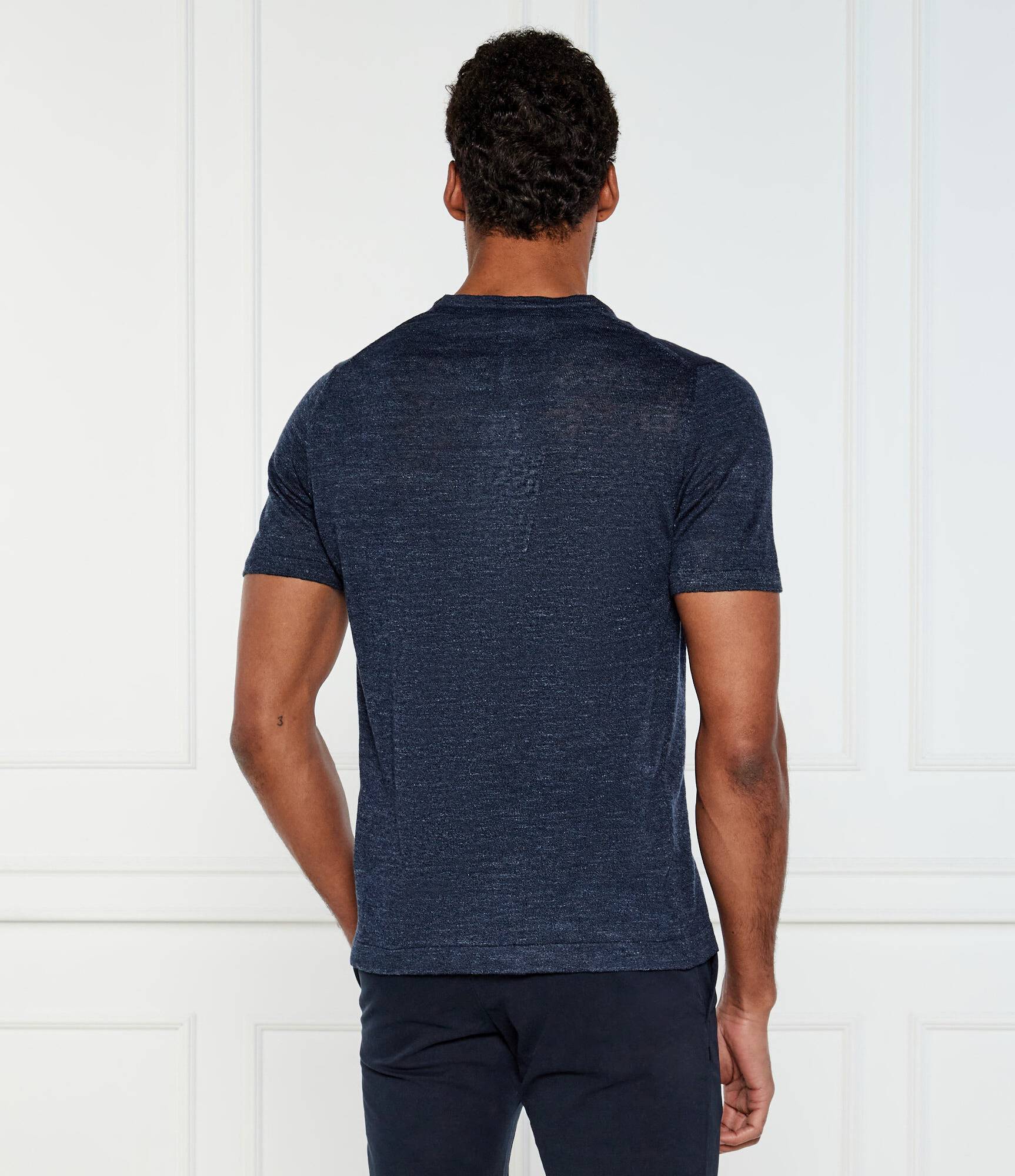 Sand LinenT-Shirt - Navy-Men's T-Shirts-Brooklyn-Vancouver-Yaletown-Canada