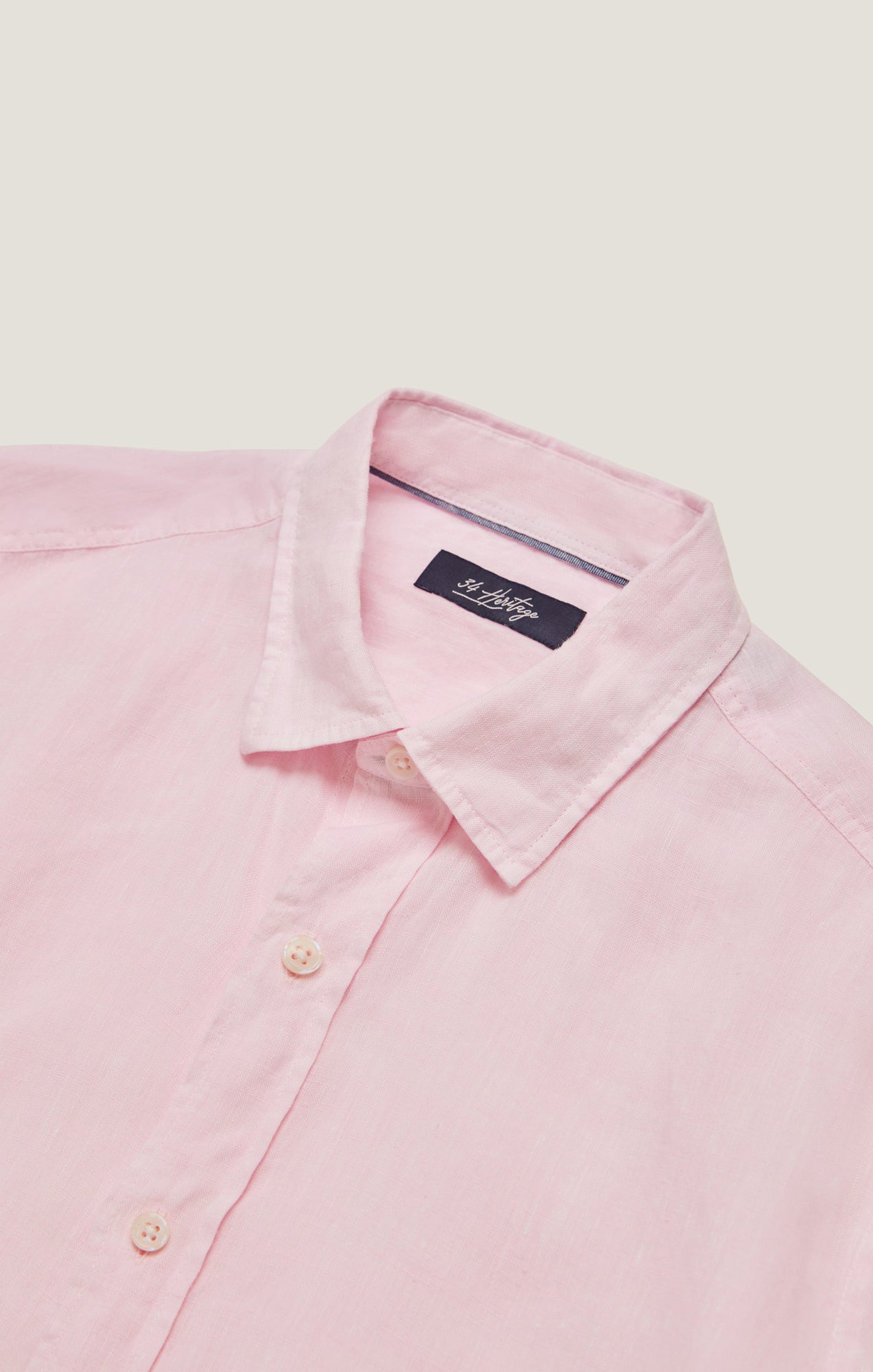 34 Heritage Linen Chambray Shirt Pink-Men's Shirts-Brooklyn-Vancouver-Yaletown-Canada