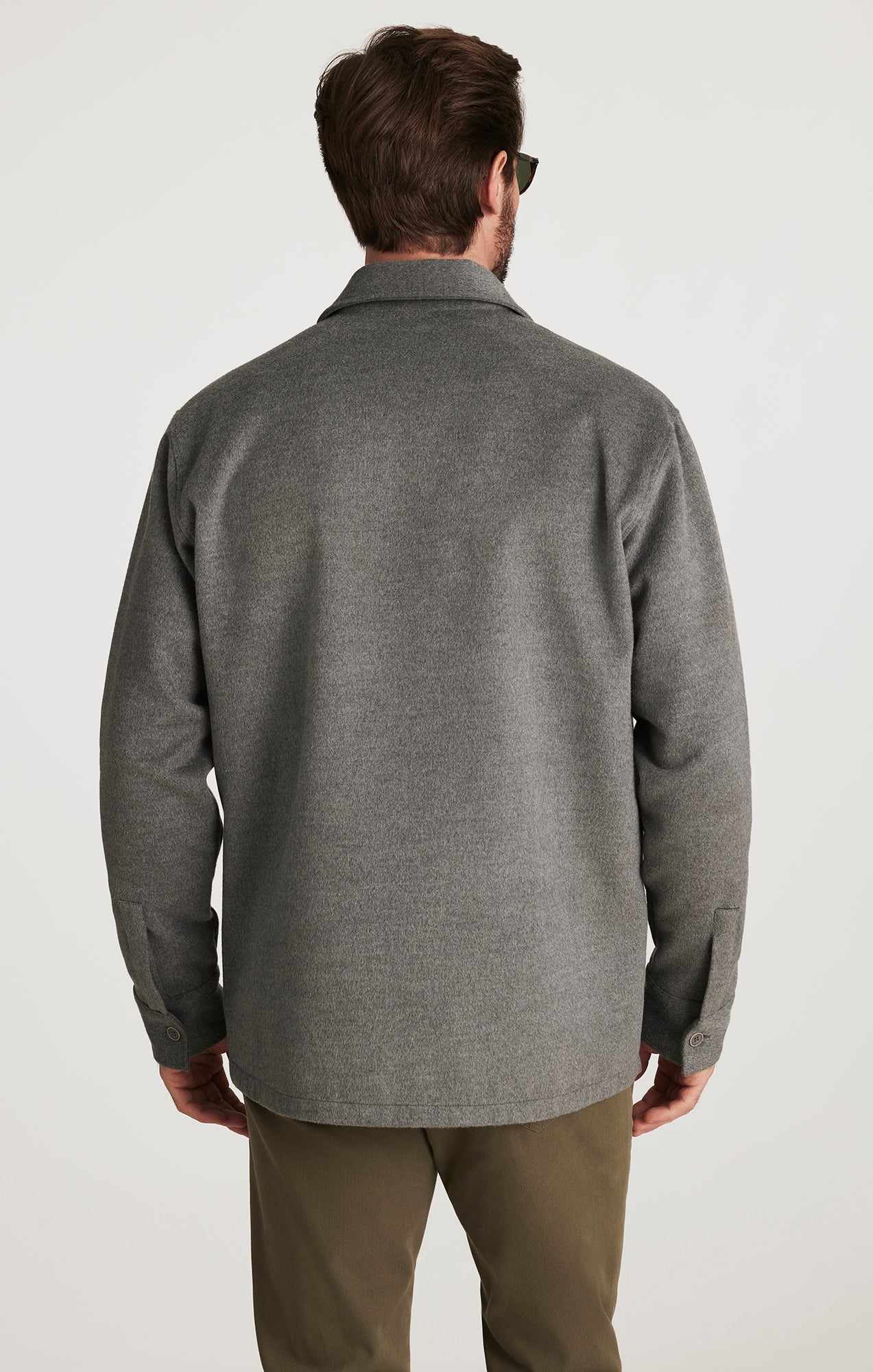 34 Heritage Button Down Overshirt Grey-Men's Shirts-Brooklyn-Vancouver-Yaletown-Canada