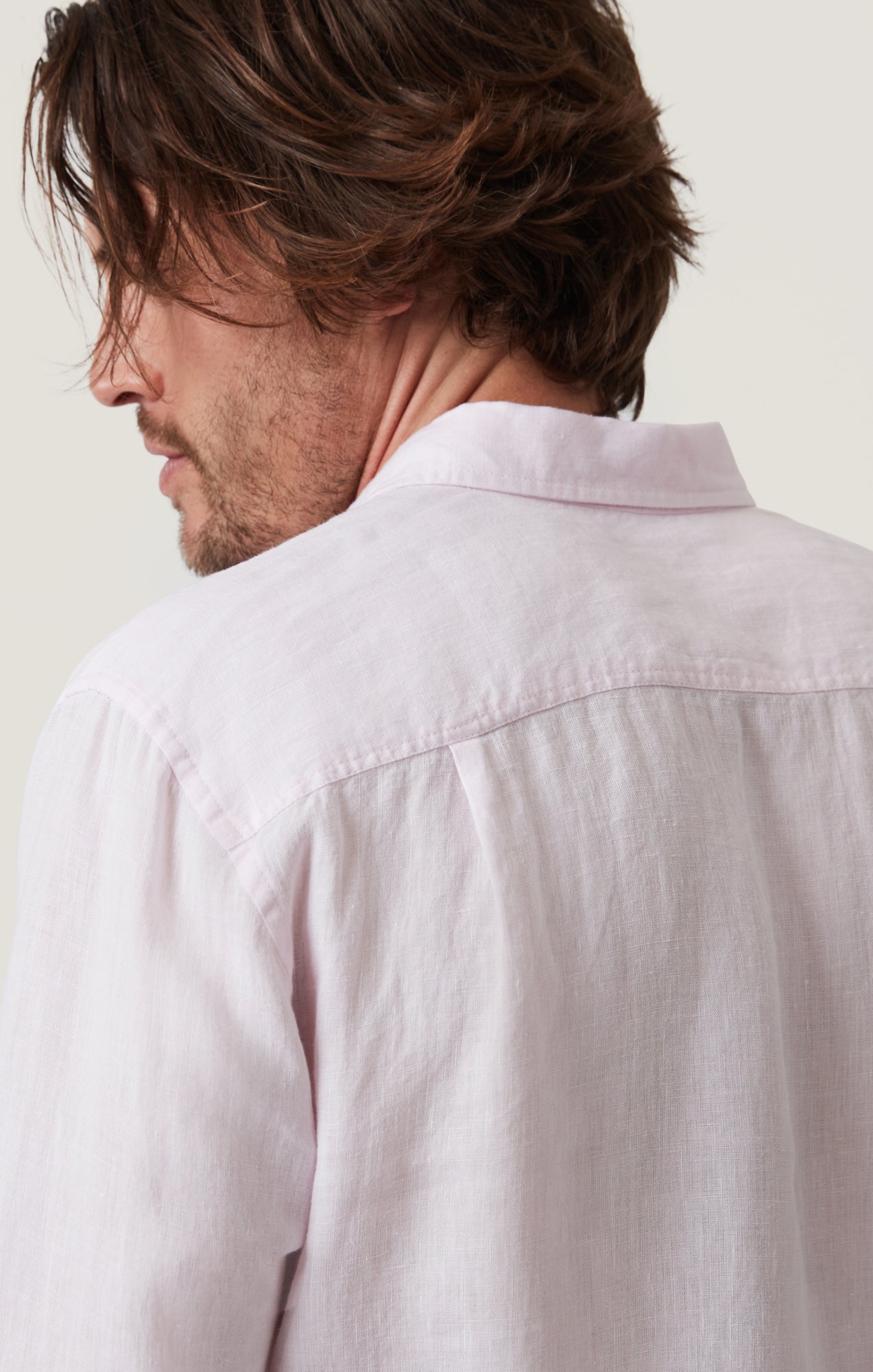34 Heritage Linen Chambray Shirt Pink-Men's Shirts-Brooklyn-Vancouver-Yaletown-Canada