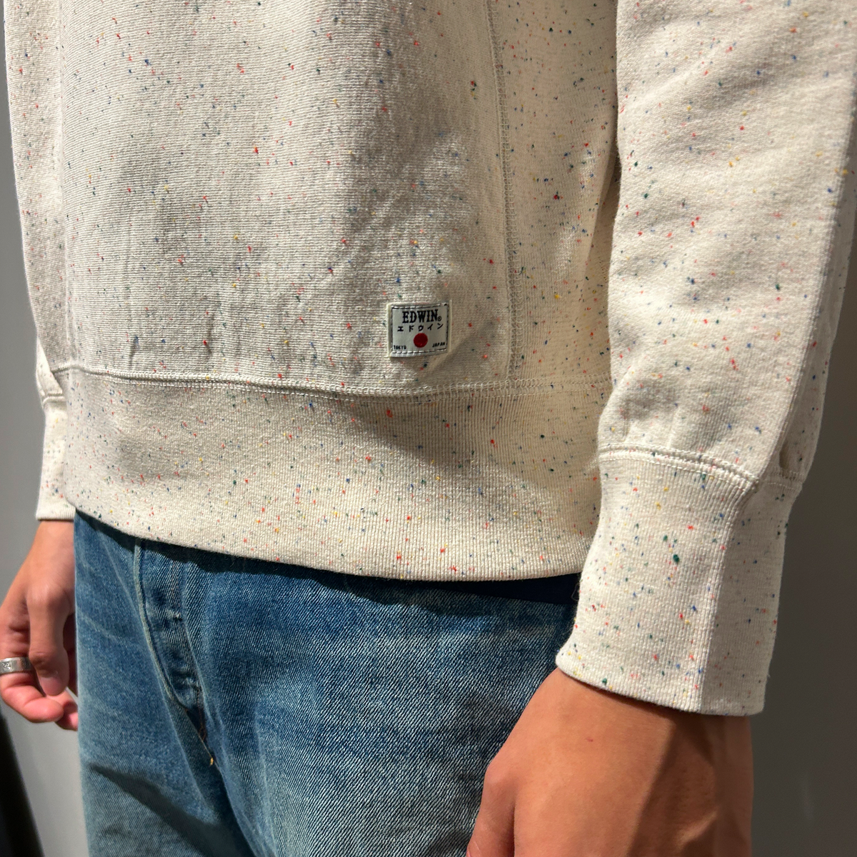 Edwin Eca4004 Classic Crew Sweatshirt - Nat Speckle-Men&#39;s Sweatshirts-Brooklyn-Vancouver-Yaletown-Canada
