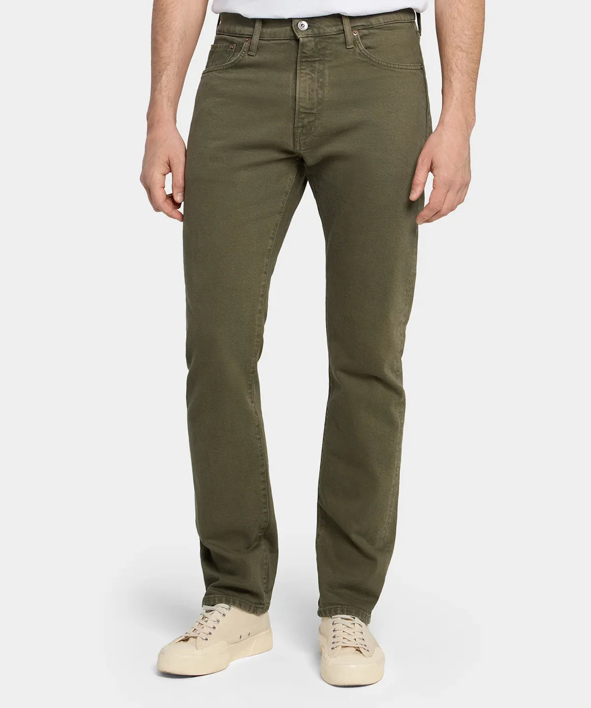 COF Studio M8 Straight Comfort Organic Ecru Olive-Men's Denim-Brooklyn-Vancouver-Yaletown-Canada