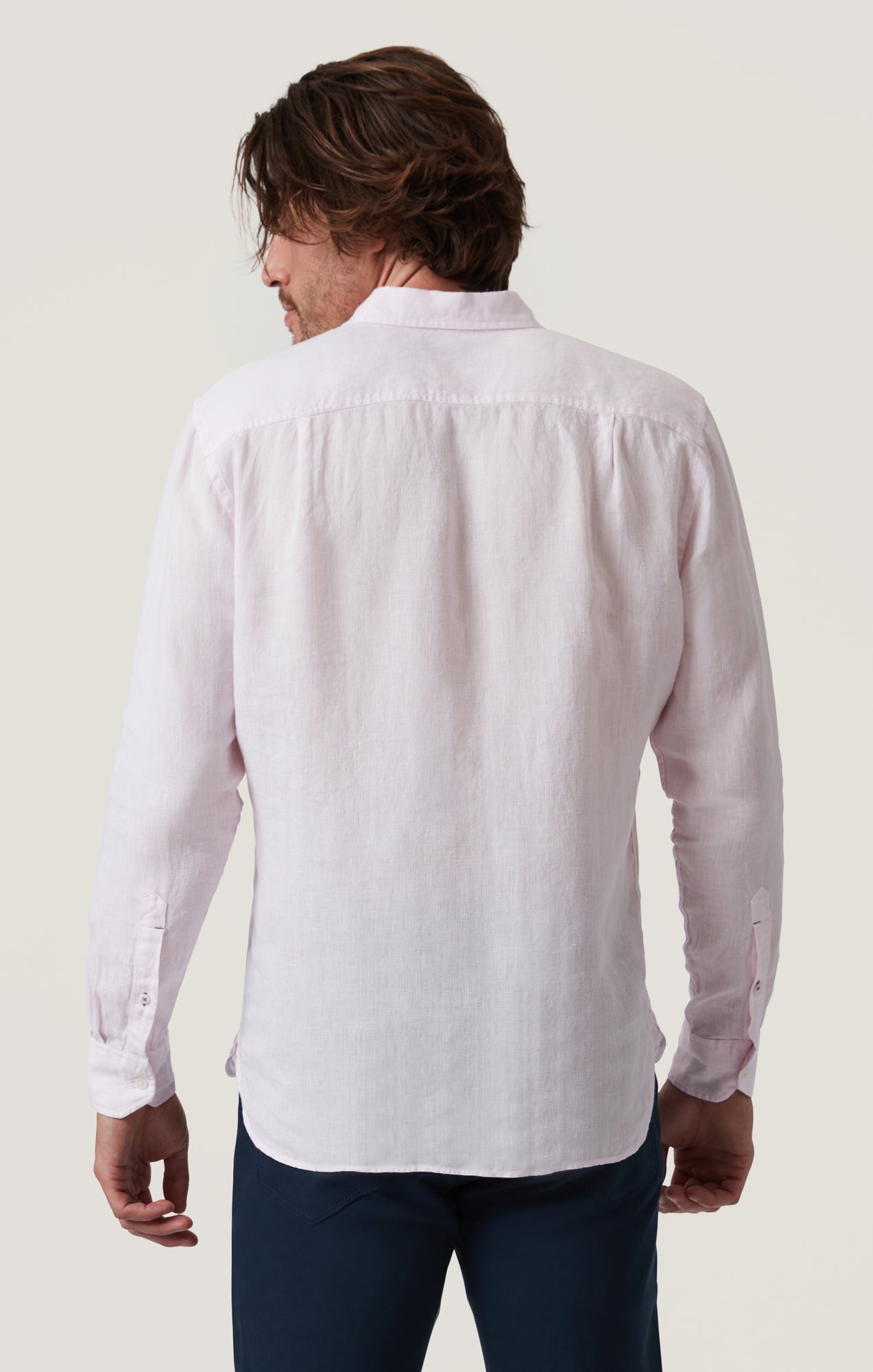34 Heritage Linen Chambray Shirt Pink-Men's Shirts-Brooklyn-Vancouver-Yaletown-Canada