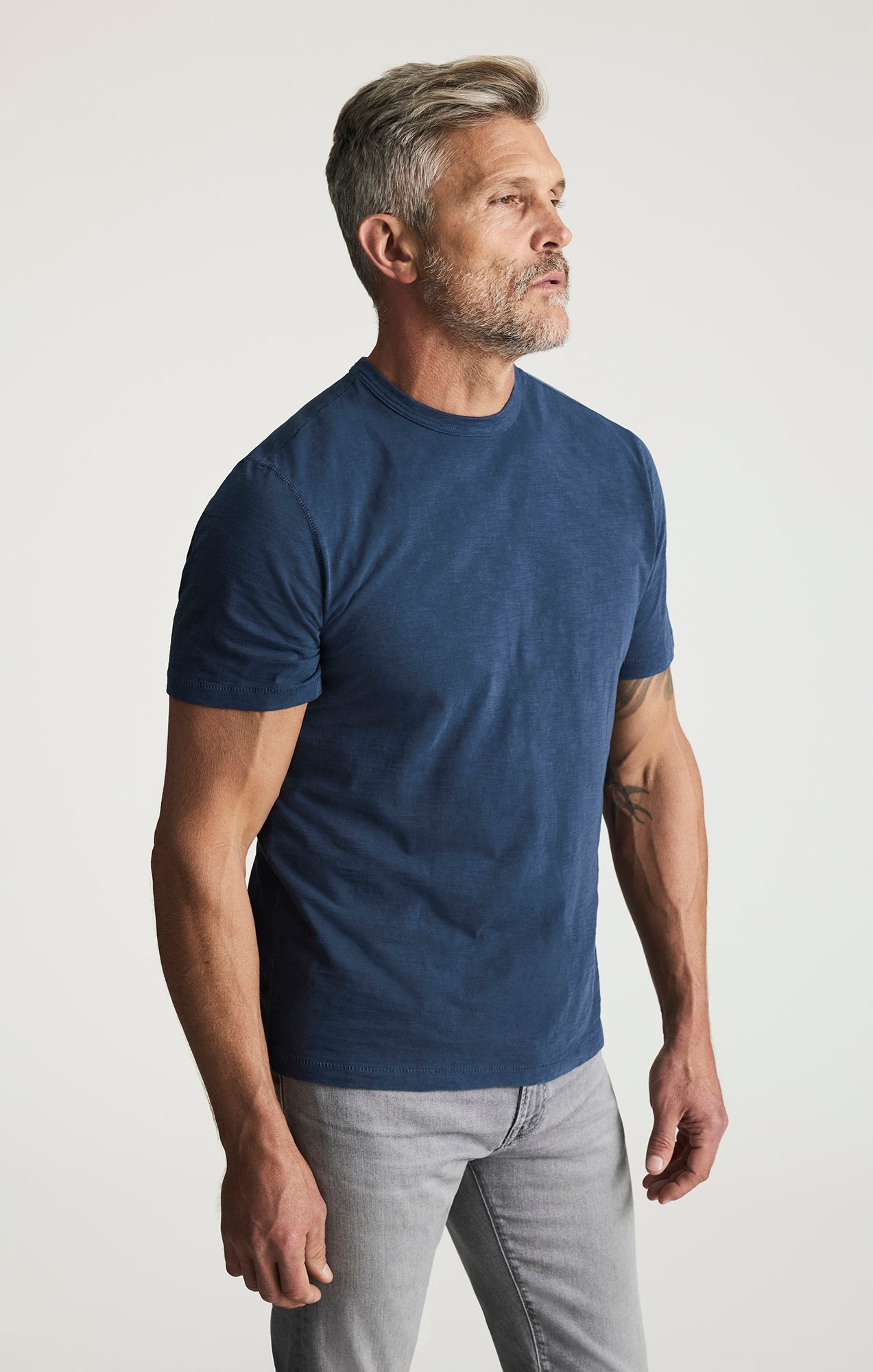 34 Heritage Slub Crew Neck Tshirt Vintage Indigo-Men's T-Shirts-Brooklyn-Vancouver-Yaletown-Canada