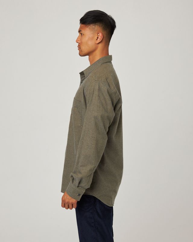 Peregrine Cashmere Manor Shirt - Pebble-Men&#39;s T-Shirts-Brooklyn-Vancouver-Yaletown-Canada