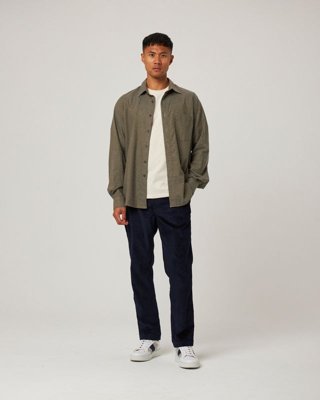 Peregrine Cashmere Manor Shirt - Pebble-Men&#39;s T-Shirts-Brooklyn-Vancouver-Yaletown-Canada