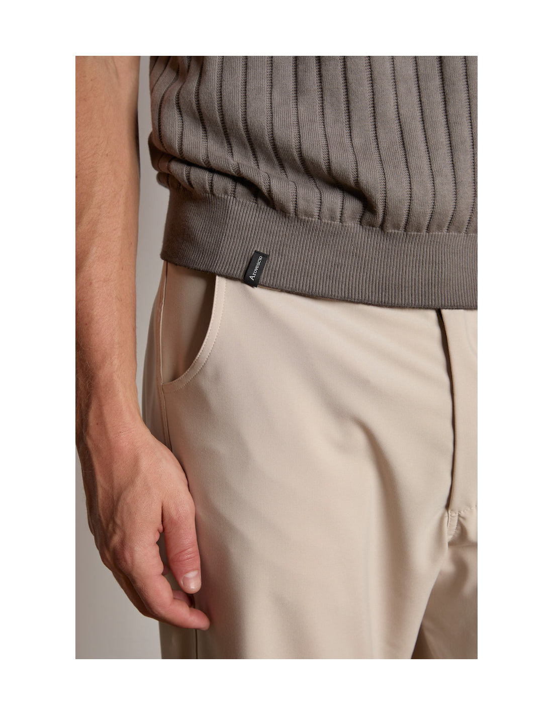 Arovescio Polo Derby Costa Piatta "Wave" Johnny Collar - Bark-Men's Sweaters-Brooklyn-Vancouver-Yaletown-Canada