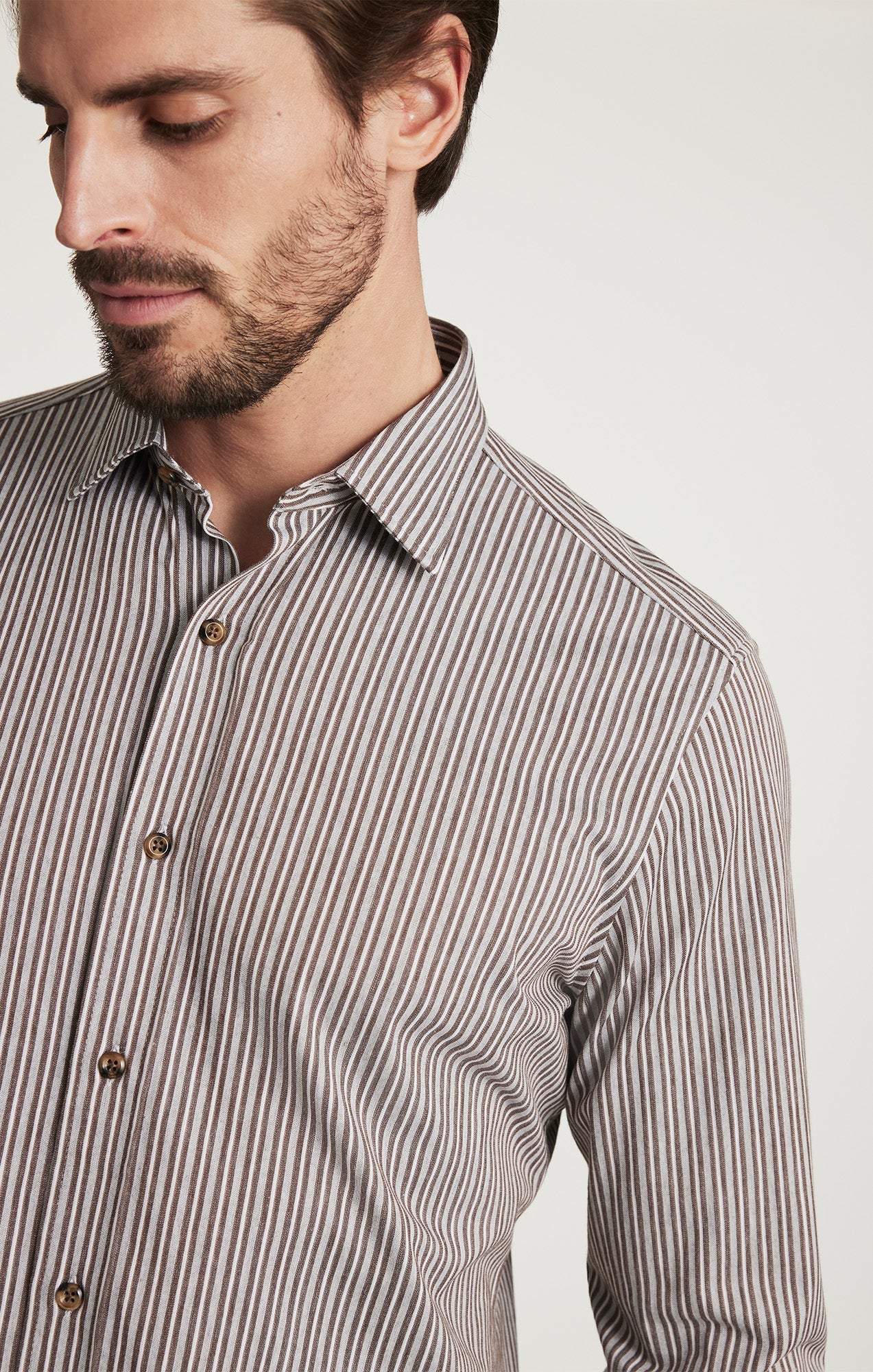 34 Heritage Striped Shirt Brown