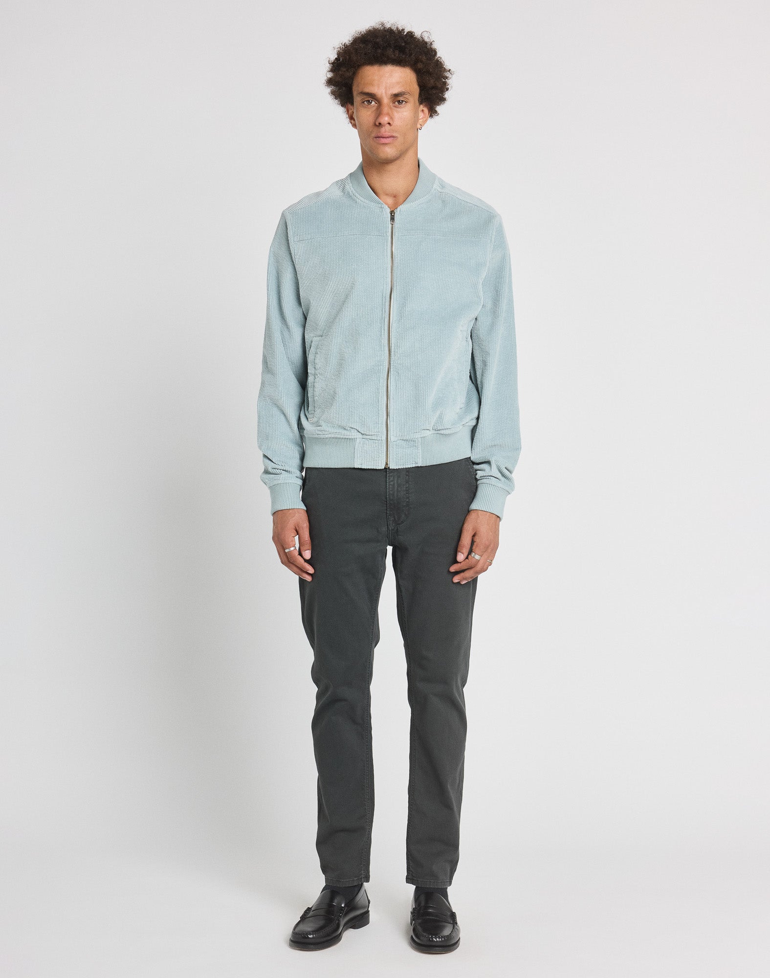 Pullin Veste Steeve Corduroy - Aqua-Men's Jackets-Brooklyn-Vancouver-Yaletown-Canada