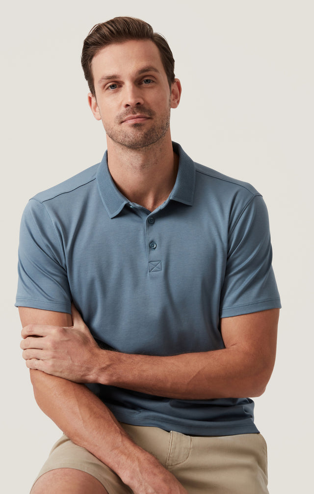 34 Heritage Polo Tee - Ocean View-Men&#39;s T-Shirts-Brooklyn-Vancouver-Yaletown-Canada