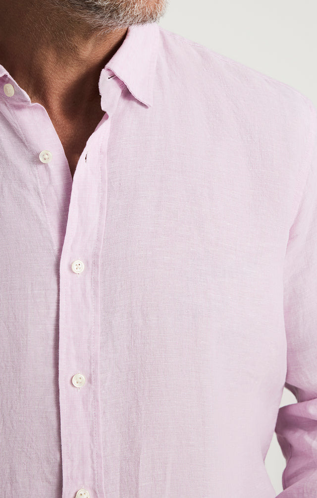 34 Heritage Linen Shirt Lilac-Men's Shirts-Brooklyn-Vancouver-Yaletown-Canada
