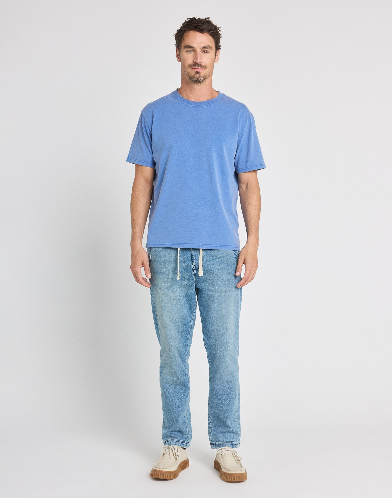 Pullin Relax T-Shirt - Blue-Men's T-Shirts-Brooklyn-Vancouver-Yaletown-Canada