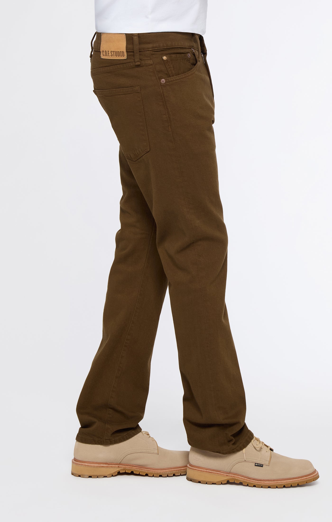 COF Studio M8 Straight Comfort Organic Ecru Nutella-Men's Denim-Brooklyn-Vancouver-Yaletown-Canada