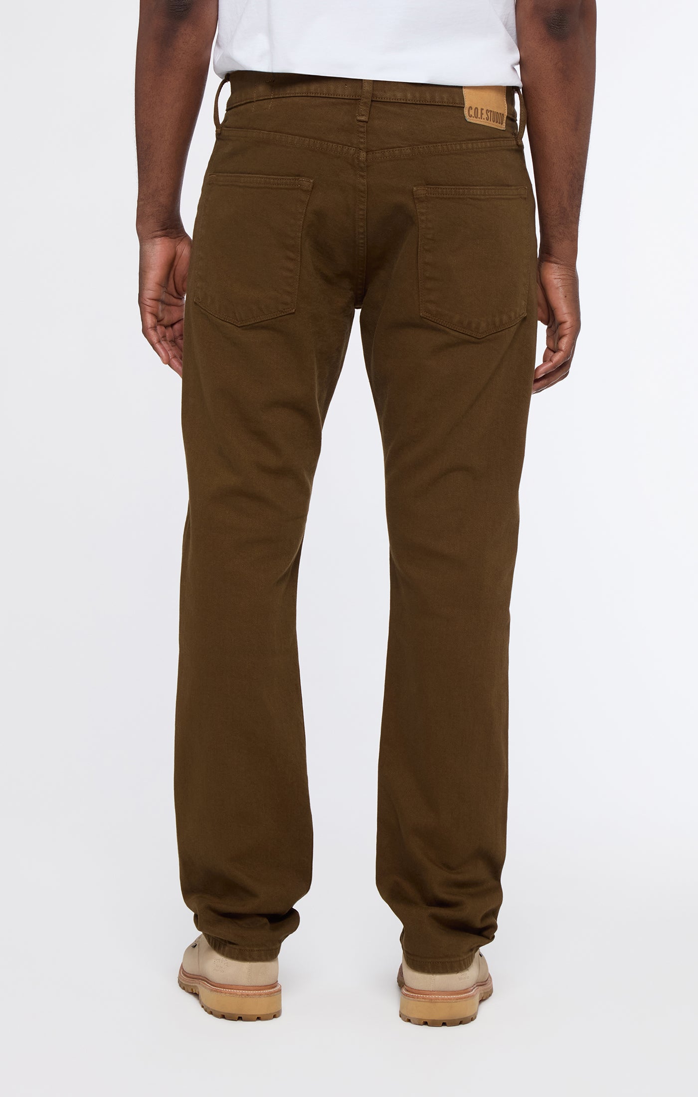 COF Studio M8 Straight Comfort Organic Ecru Nutella-Men's Denim-Brooklyn-Vancouver-Yaletown-Canada