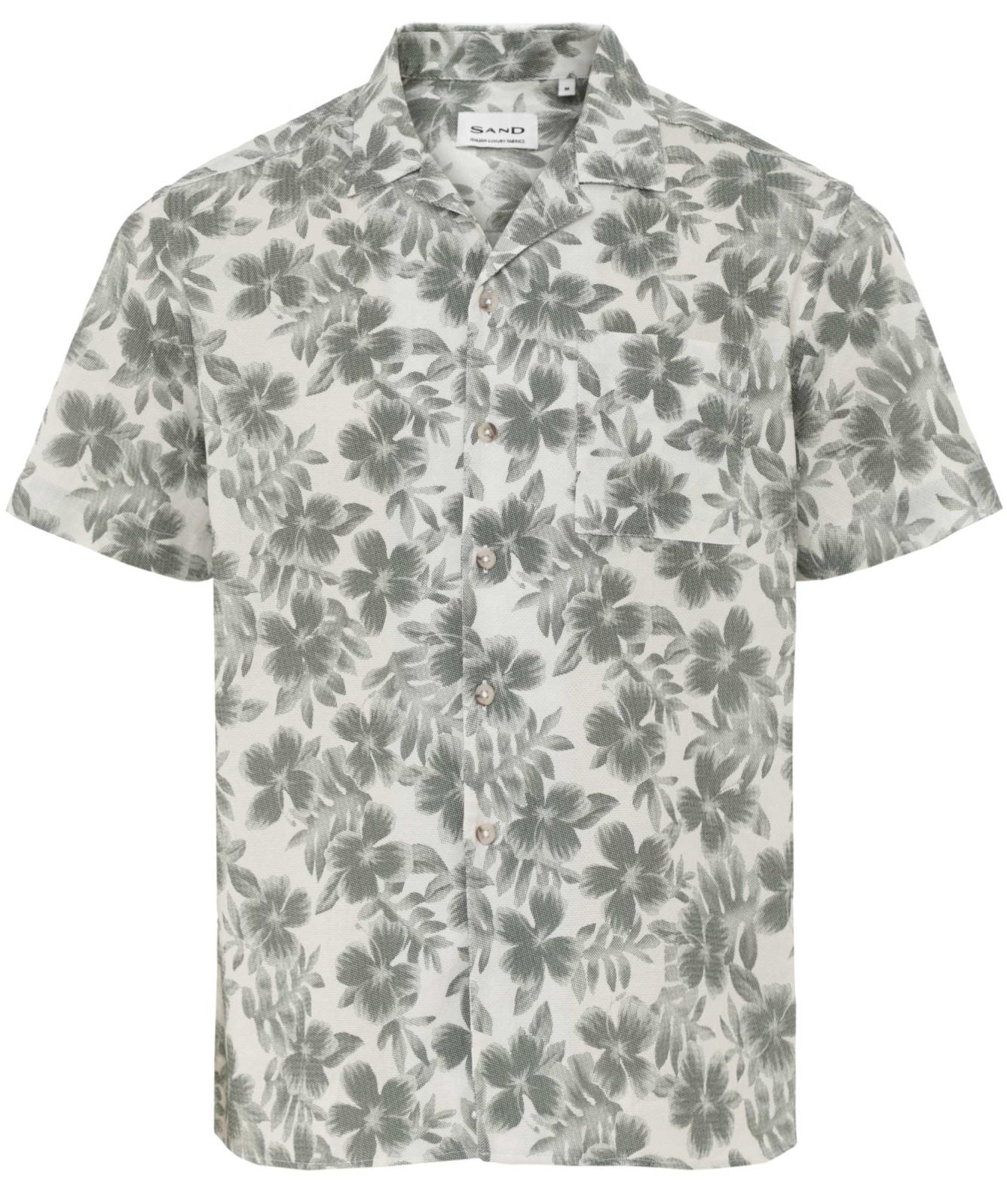 Sand 8337Chad - Green Floral-Men's Shirts-Brooklyn-Vancouver-Yaletown-Canada