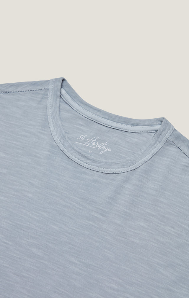 34 Heritage T-Shirt Slub Crew Neck - Blue Fog-Men&#39;s T-Shirts-Brooklyn-Vancouver-Yaletown-Canada