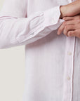34 Heritage Linen Chambray Shirt Pink-Men's Shirts-Brooklyn-Vancouver-Yaletown-Canada