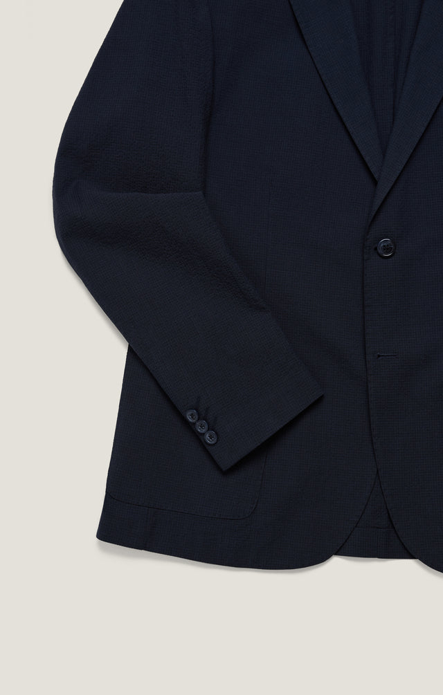34 Heritage Matteo Seersucker Blazer - Navy-Men&#39;s Blazer-Brooklyn-Vancouver-Yaletown-Canada