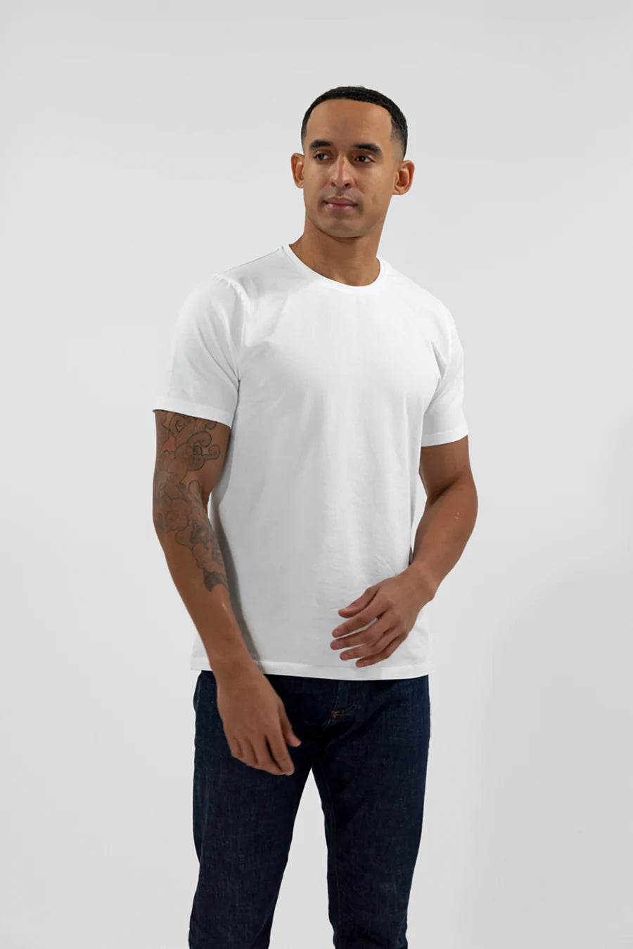 Easy Mondays Crew Neck Cotton T-Shirt-Men&#39;s T-Shirts-White-S-Yaletown-Vancouver-Surrey-Canada