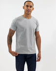Easy Mondays Crew Neck Cotton T-Shirt-Men's T-Shirts-Heather Grey-S-Yaletown-Vancouver-Surrey-Canada